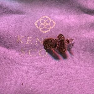 Kendra Scott Gold and Dark Stone Earrings